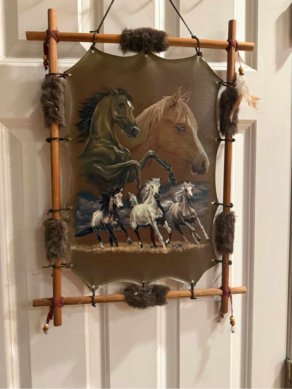 Running Horses Wall Tapestry - Brown Horse Artwork
